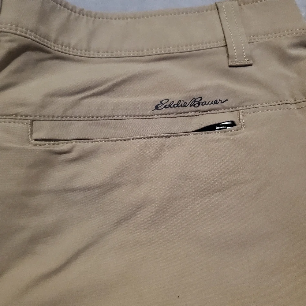 Eddie Bauer Mens Tan Voyager Flex Chino Slim Straight Leg Pants Size 32 NWT - Picture 5 of 12